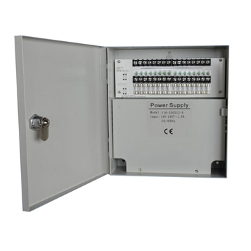 Afbeeldingen van Power supply 12V 10A 16 outputs metal case