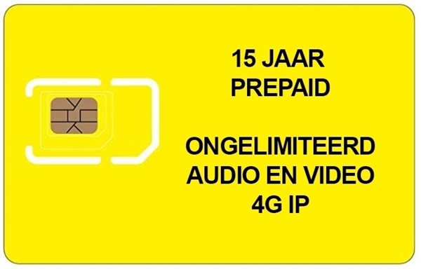 Picture of PREPAID SIM 15 JAAR ONGELIMITEERD 4G voor 50 appartementen